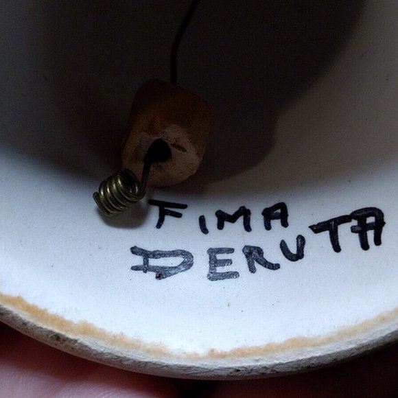 FIMA DERUTA BELL Ceramic Italian Pottery "ASSISI" HAND PAINTED HANDMADE GENUINE - Picture 5 of 6